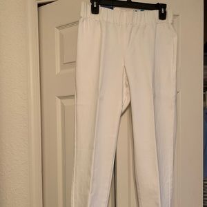 White stretch metro leggings Small NWT